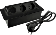 Удлинитель AQ PLUG-X H1 горизонтальный 3xSCHUKO черный