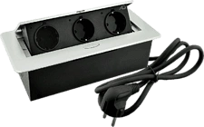 Удлинитель AQ PLUG-X H1 горизонтальный 3xSCHUKO алюминий