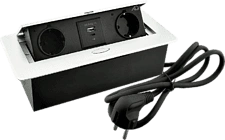 Удлинитель AQ PLUG-X H2 горизонтальный 2xSCHUKO 1xUSB А 1xUSB C белый
